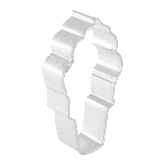 Side view of the Soft Serve Ice Cream Cone Cookie Cutter showing its depth.