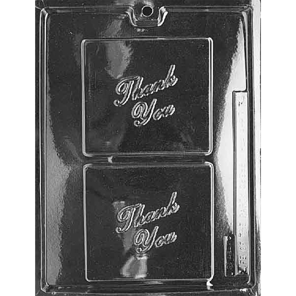 Square "Thank You" Chocolate Bar Mold