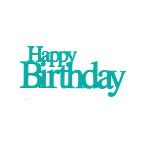 Teal Happy Birthday cake topper for birthday cake decoratio