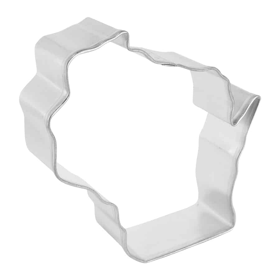 Side view of the Wisconsin State Cookie Cutter, highlighting its sturdy metal construction.