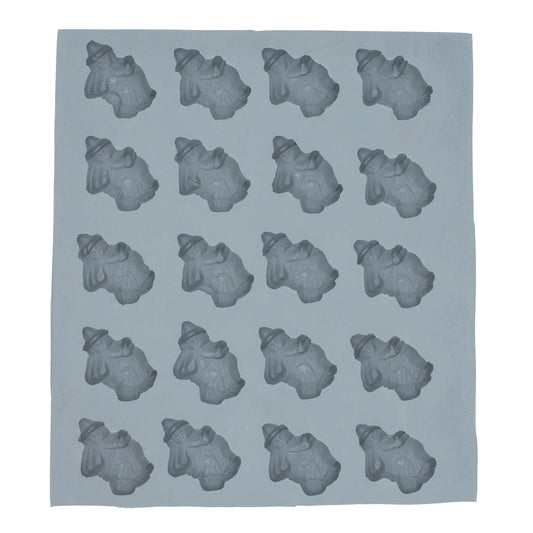 Full sheet of Halloween witch rubber mint molds arranged in neat rows, ideal for seasonal candy making.