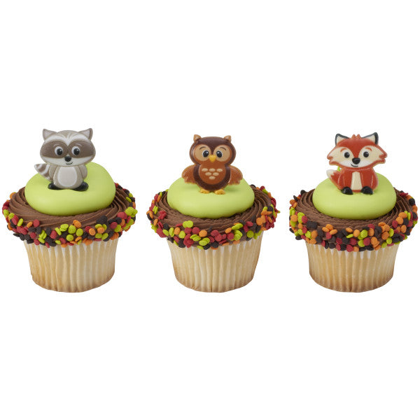 Woodland Animal Cupcake Rings - 6 Pack