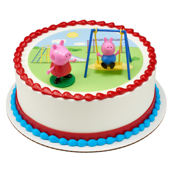 Peppa Pig Cake Topper Swing Cake Topper Set