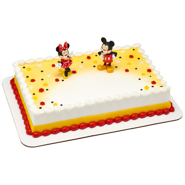 Mickey Mouse and Minnie Mouse Cake Topper Set