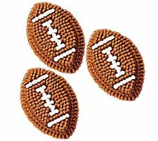 Wilton Football Icing Decorations 9/pkg