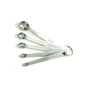 Mini Measuring Spoons 5-Piece Set - Tad, Dash, Pinch, Smidgen, Drop