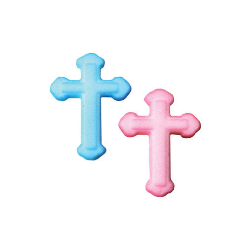 Pressed Sugar Small Pink Cross