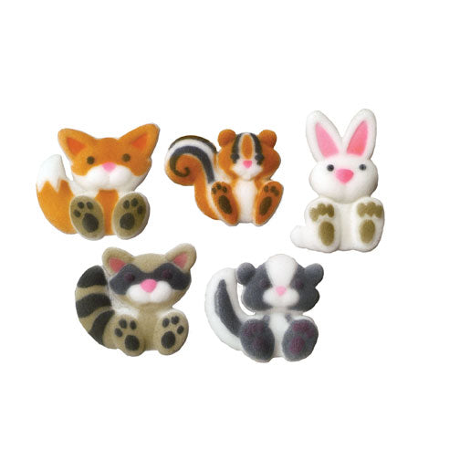 Woodland Animals Pressed Sugar Decorations - 10 Pack