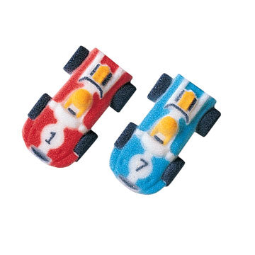 Race Cars Pressed Sugar Decorations - 4 Pack
