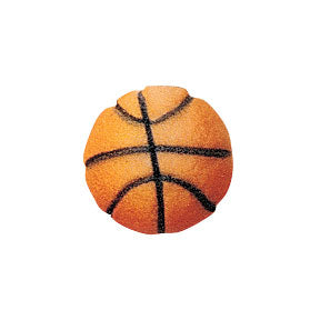 Basketball Pressed Sugar Decorations - 12 Pack