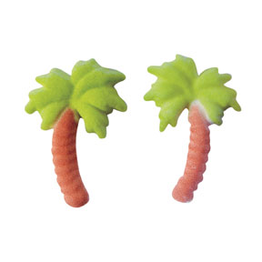 Palm Tree Pressed Sugar Decorations - 8 Pack