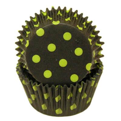 Colored Polka Dots on Colored Baking Cups