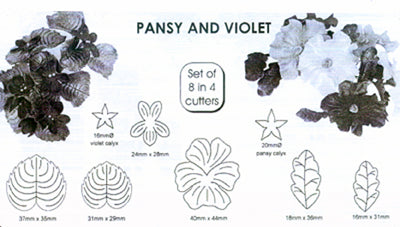 Pansy and Violet Cutter 4/Set