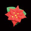 Royal Icing Mini Poinsettia Flowers 10 per pack