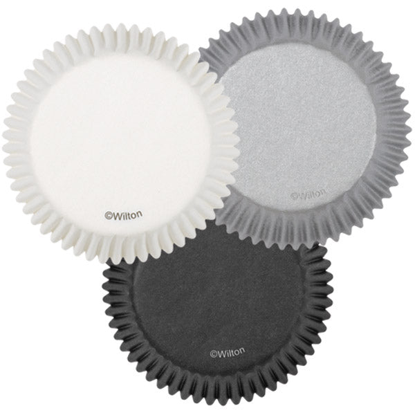 Wilton White Black Silver Standard Baking Cups 75/pkg