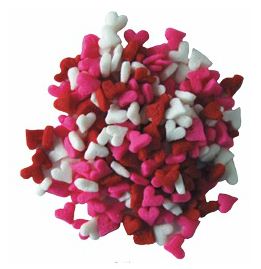 Mini Heart Sprinkles Red White Pink 1/4 lb