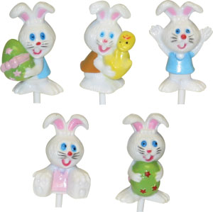 Easter 3-D Bunny Picks 6/pkg