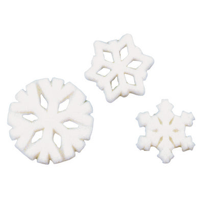 Assorted Snowflake Pressed Sugar Decorations - 9 Count