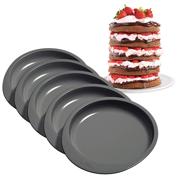 Wilton Easy Layers 6"  Cake Pan Set 5 pc