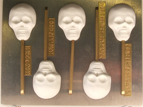 Small Skull Chocolate Lollipop Mold