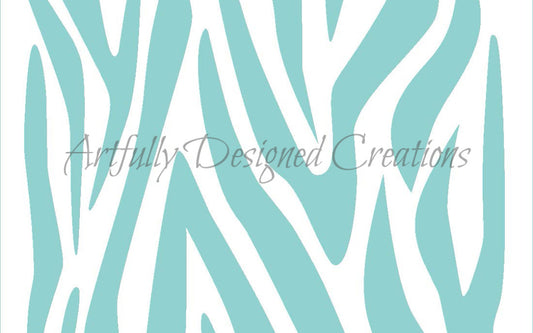 Zebra Background Stencil