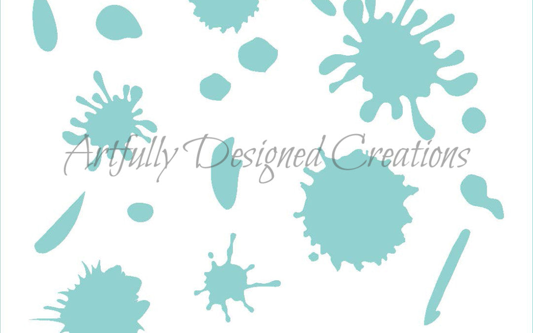 Paint Splatters Stencil