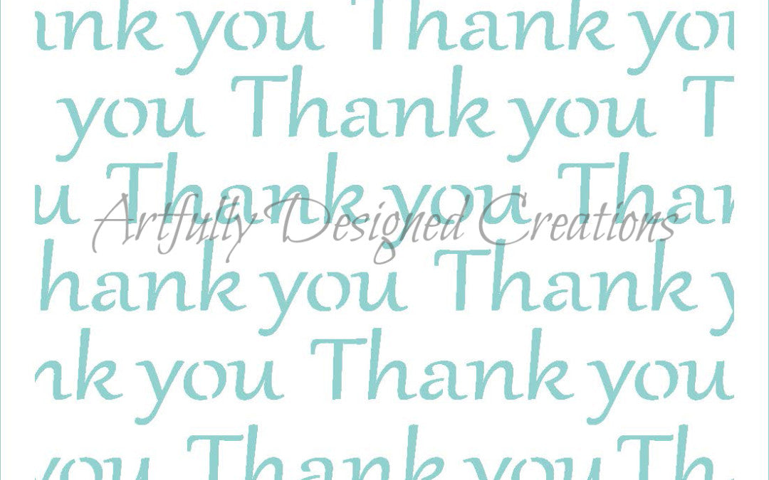 Thank You Stencil