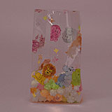Kids Safari Patterned Medium Cello Treat Bag - 4" x 9.5" x 2.5"