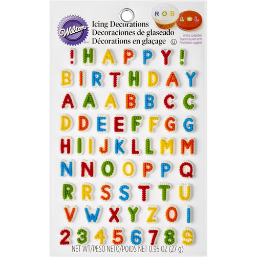 Wilton Letters & Numbers Edible Icing Decorations – Lynn's Cake