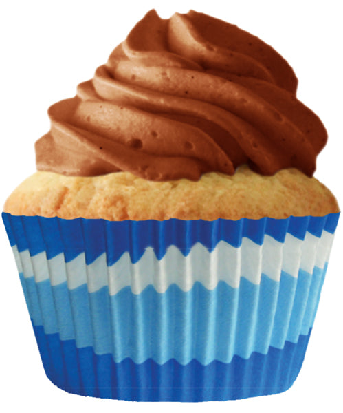 Blue Swirl Jumbo Baking Cups 20/Pkg