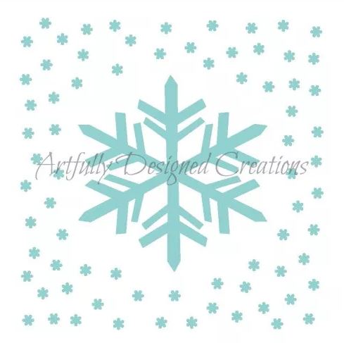 Single Stick-Style Snowflake Cake Stencil