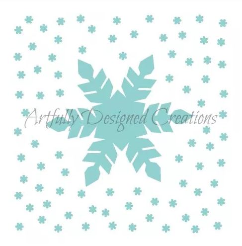 Single Thick-Style Snowflake Stencil