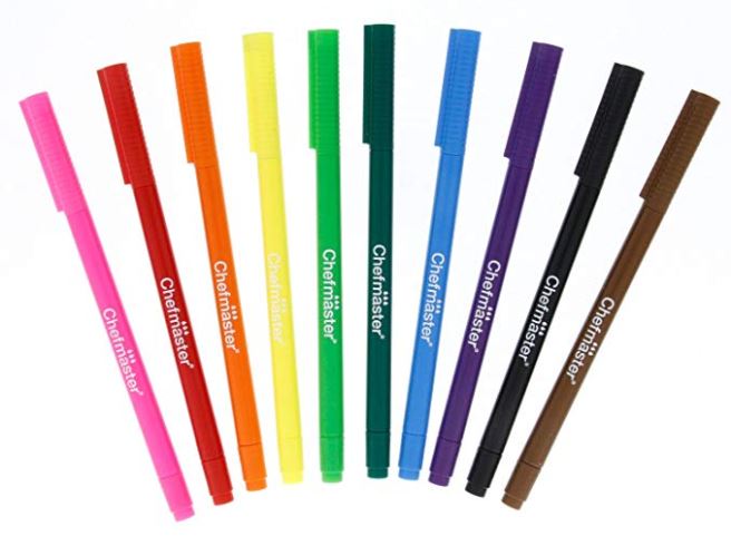 Edible Marker Food Color Pens 10 pack