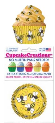 Honeybees Standard Baking Cups 32/Package