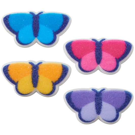 Butterflies Spring Colored Pressed Sugar Shapes