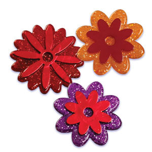 Fall Flower Rings Asst 6/pkg