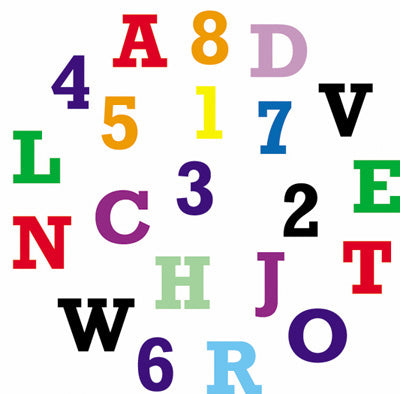 Capital Letters and Numbers Tappit