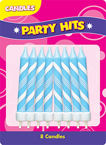 Candle Peppermint Strip Blue