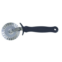 Pastry wheel cutter with stainless steel blade and plastic handle, ideal for trimming dough and creating clean edges on pies, pastries, and pasta.