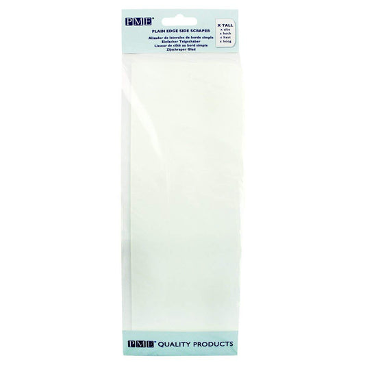 Packaging of 10-inch Extra Tall Plain Edge Side Scraper, ideal for tall cake decorating