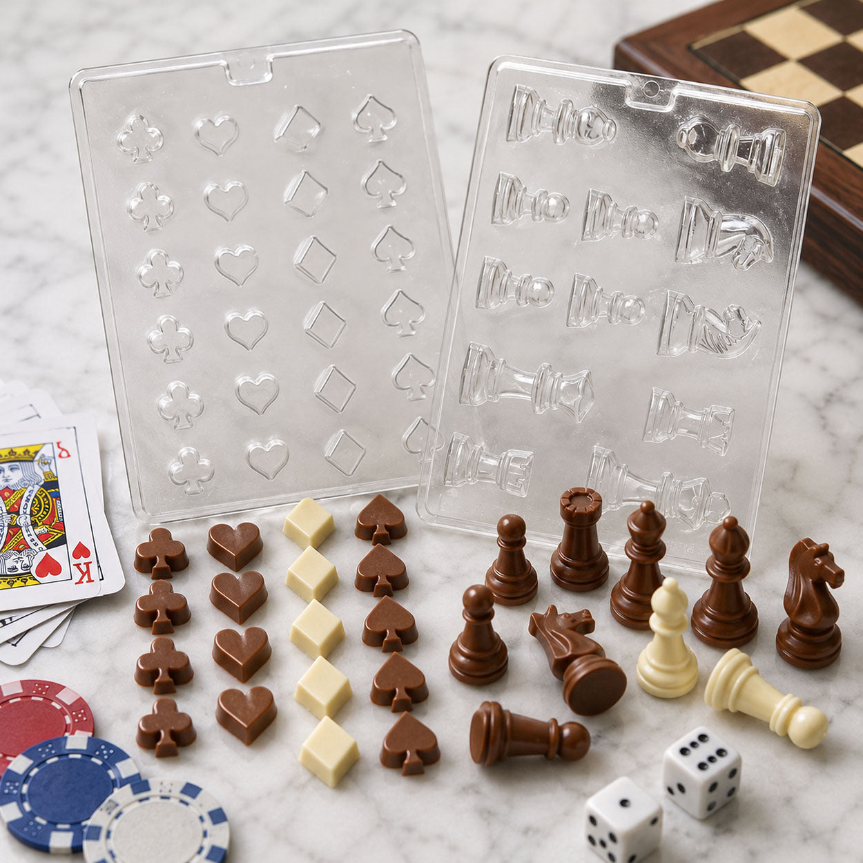 Games and Gambling Chocolate Molds
