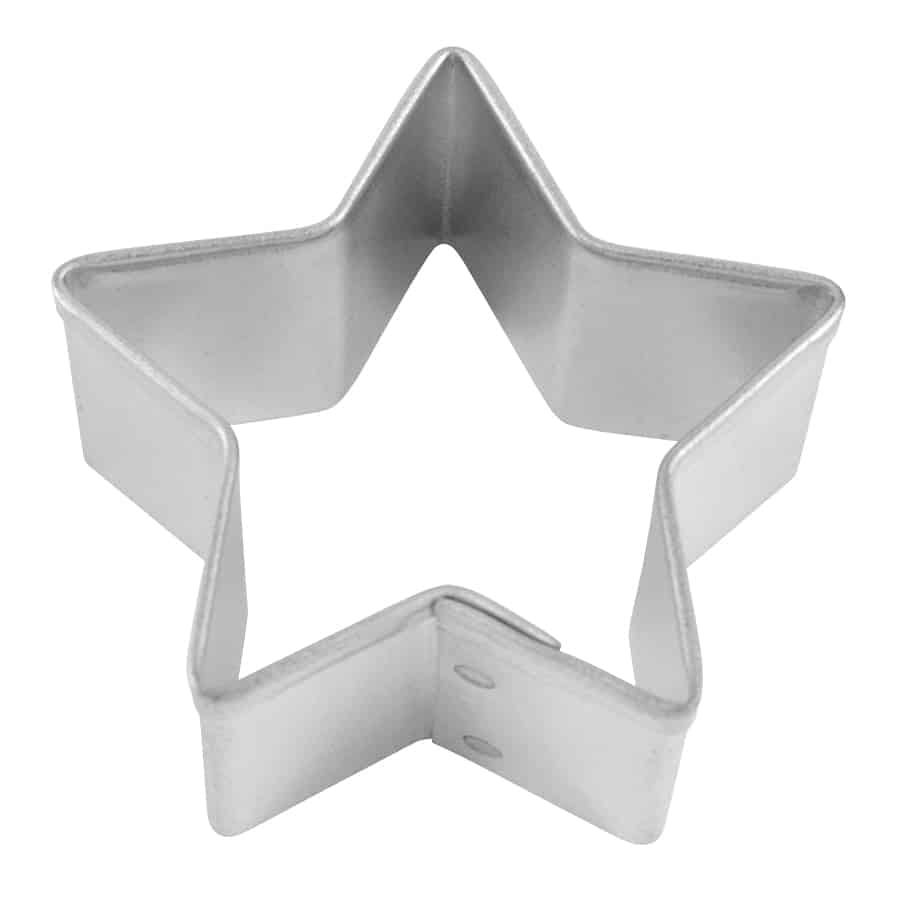 1.5-inch mini star cookie cutter made from durable metal, perfect for creating small star-shaped cookies.