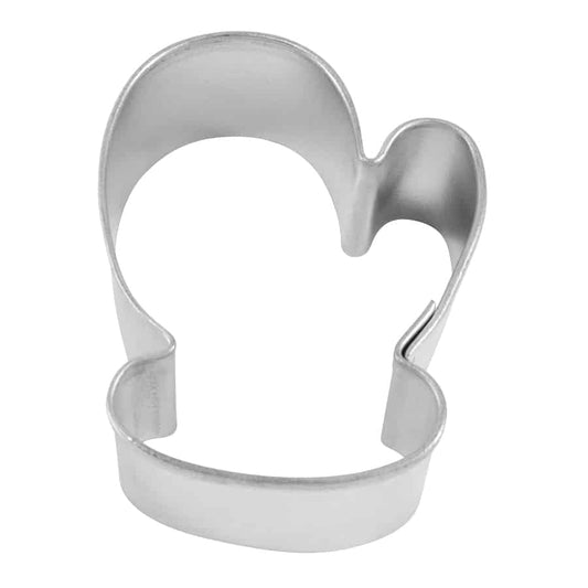 Mini mitten cookie cutter, showcasing its sleek design and smooth edges, made from tinplate steel.