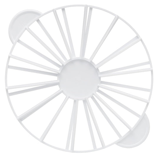 Ateco 1328 double-sided cake marker with 14 and 16 slice guides for even cake portioning.