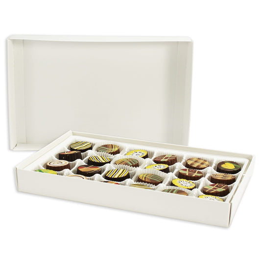 White Candy Box 2 Piece - 1 lb, 1 Layer (5 Pack)