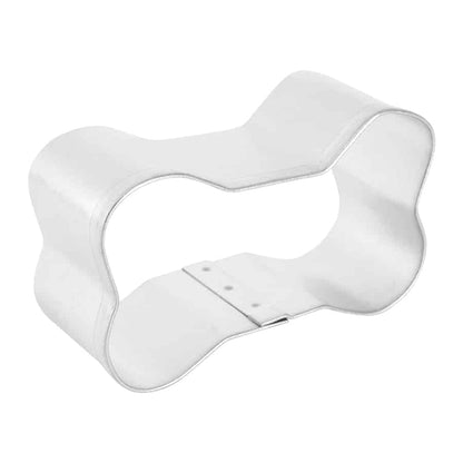 Side view of the dog bone cookie cutter, showcasing its sturdy construction.