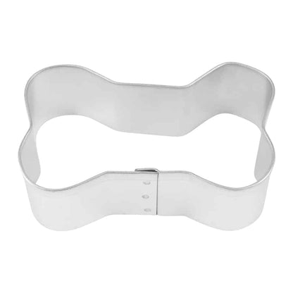 2-inch dog bone cookie cutter made of durable metal, perfect for pet-themed baking.