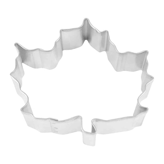 3-inch Canada maple leaf cookie cutter with a wavy, natural edge design for seasonal baking.