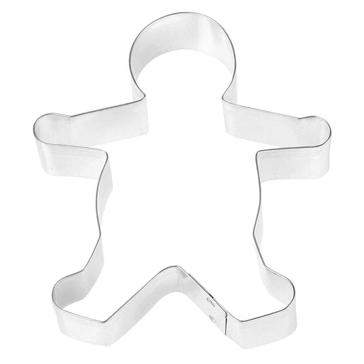 3-inch gingerbread boy cookie cutter made of durable metal, perfect for creating festive holiday cookies.