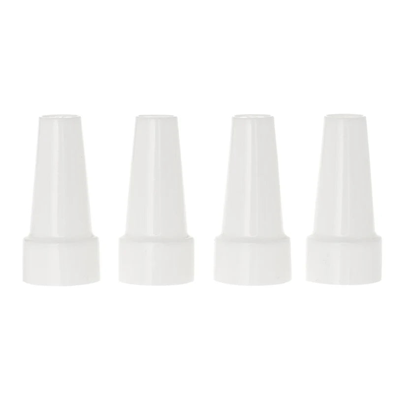 Set of four Ateco 399 pastry tube covers, designed to fit standard piping couplers and keep icing fresh.